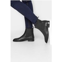 Lts Black Leather Chelsea Boots In Standard Fit Standard > 9 Lts | Tall Women's Chelsea Boots