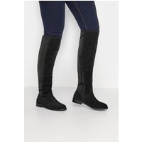 Lts Black Over The Knee 50/50 Suede Boot In Standard Fit Standard > 12 Lts | Tall Women's Knee High Boots