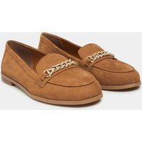 Lts Tan Brown Chain Loafers In Standard Fit Standard > 12 Lts | Tall Women's Loafers