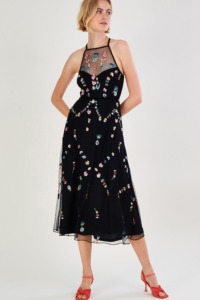 Monsoon 'Allison' Embroidered Midi Dress