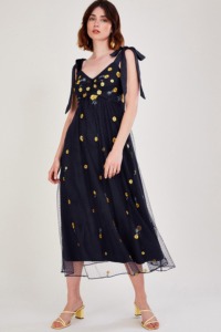 Monsoon 'Marisa' Embroidered Midi Dress