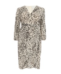 Quiz Womens Curve Stone Animal Print Midi dress - Size 22 UK
