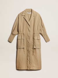 Golden Goose - Khaki-colored Cotton Twill Trench Dress