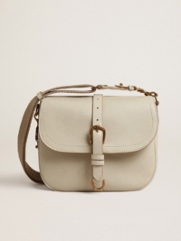 Golden Goose Medium Sally Bag In Porcelain Leather With Buckle And Contrasting Shoulder Strap GBP840.0