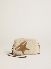 Golden Goose Mini Star Bag In Beige Shearling With Suede Star GBP445.0