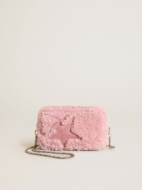 Golden Goose Mini Star Bag In Pink Shearling With Suede Star GBP450.0