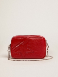 Golden Goose Mini Star Bag In Red Painted Leather With Tone-on-tone Star