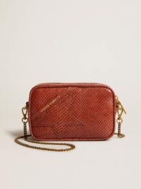 Golden Goose Mini Star Bag In Rust-colored Snake-print Leather GBP470.0
