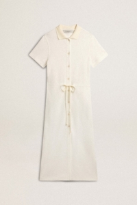 Golden Goose - Polo Dress In Knitted Cotton Jersey
