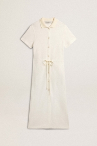 Golden Goose Polo Dress In Knitted Cotton Jersey