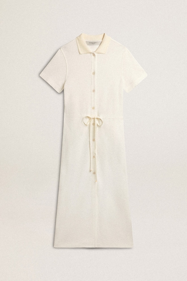 Golden Goose - Polo Dress In Knitted Cotton Jersey