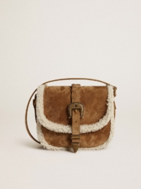 Golden Goose Rodeo Bag In Suede With Shearling Details