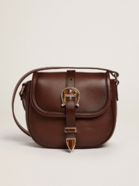 Golden Goose Small Rodeo Bag In Dark Tan Leather