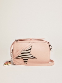 Golden Goose Star Bag In Pink Leather With Zebra Print Pony Skin Star