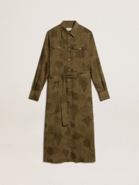 Golden Goose - Women's Viscose And Cotton Shirt Dress With Floral Print