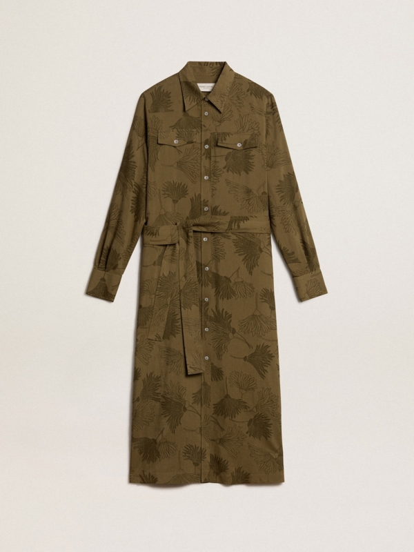 Golden Goose - Women's Viscose And Cotton Shirt Dress With Floral Print