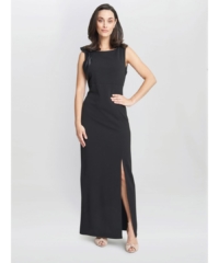 Gina Bacconi Womens Merle Bow Shoulder Maxi Dress – Black – Size 22 UK