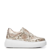 Moda In Pelle Althea Natural – Gold Snake Print Leather