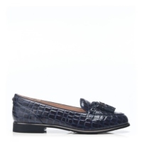 Moda In Pelle Evvaa Navy Patent Mocc Croc