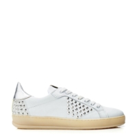 Moda In Pelle Filipia White – Silver Leather