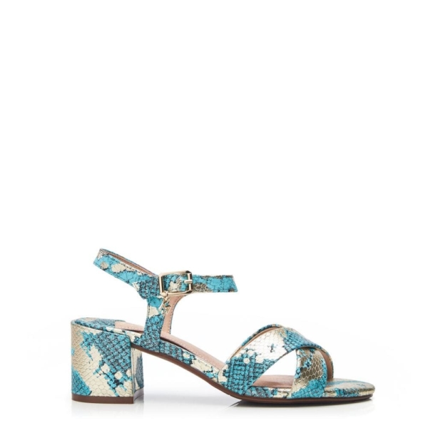 Moda In Pelle Lotsie Turquoise Snake Print 37 Size: EU 37 / UK 4