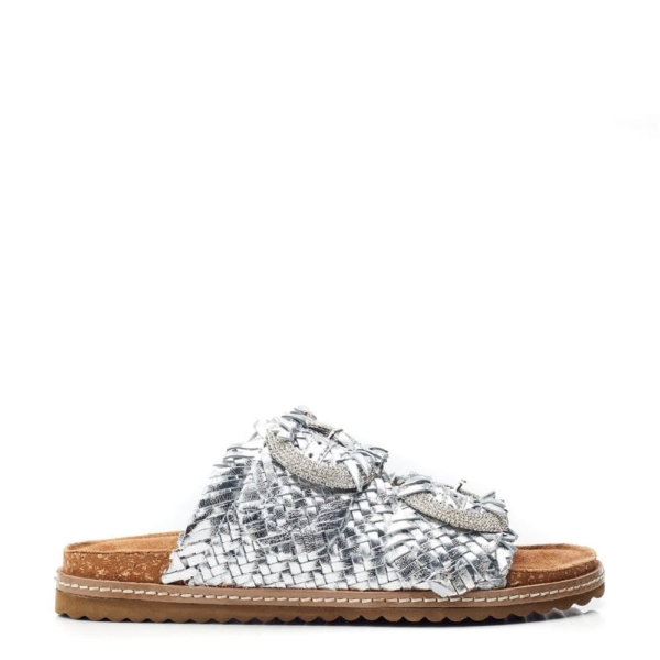 Moda In Pelle Olisia Silver Leather 37 Size: EU 37 / UK 4