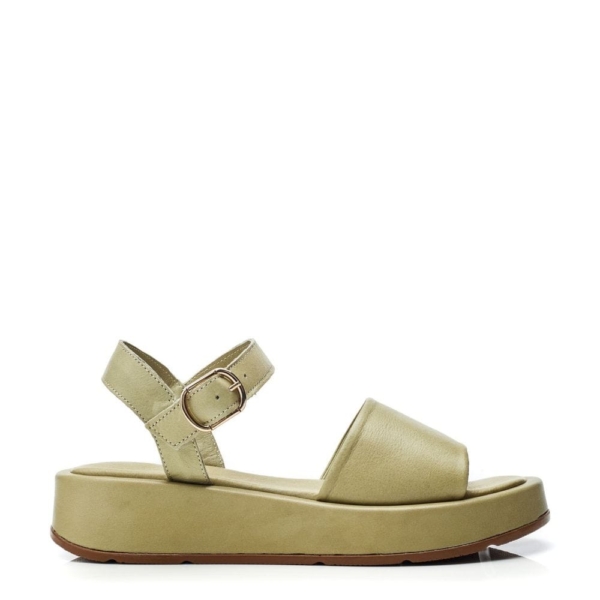 Shoon Sh Mirella Khaki Leather 37 Size: EU 37 / UK 4