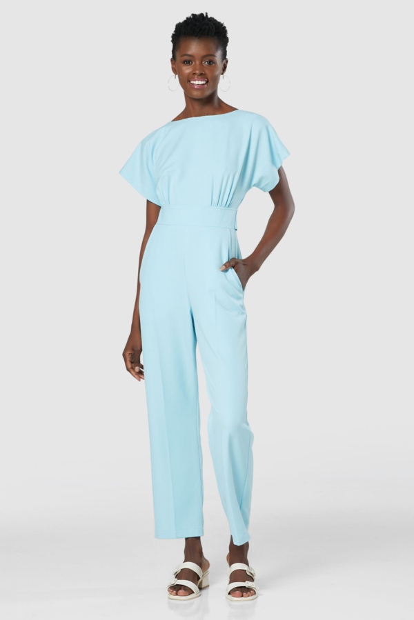 Closet London  Pale Blue Kimono Jumpsuit