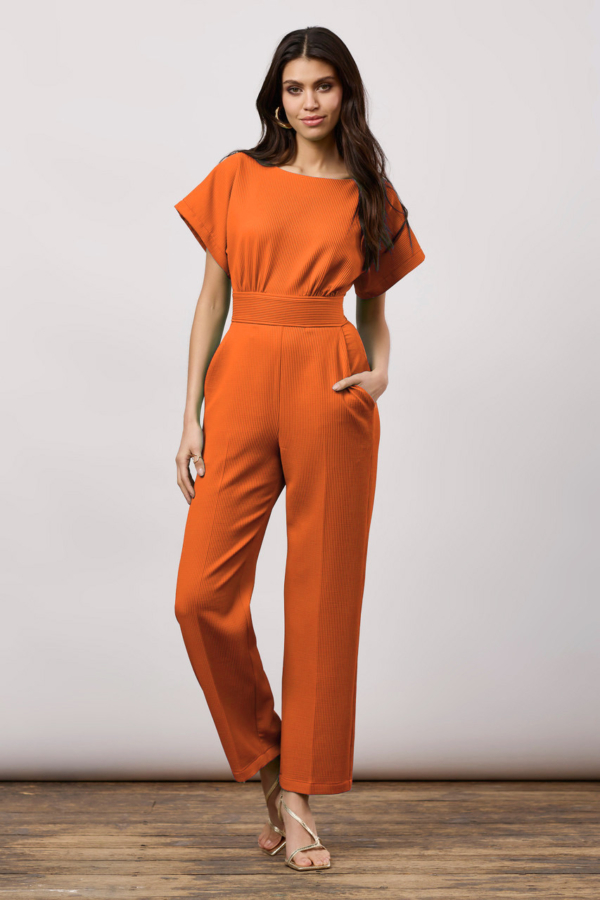 Closet London Orange Kimono Jumpsuit