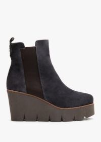 ALPE Alpaca Navy Suede Wedge Ankle Boots Size: 40, Colour: Navy Suede