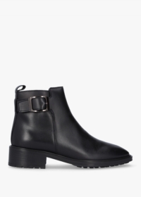ALPE Drew Black Leather Ankle Boots Colour: Black Leather, Size: 38