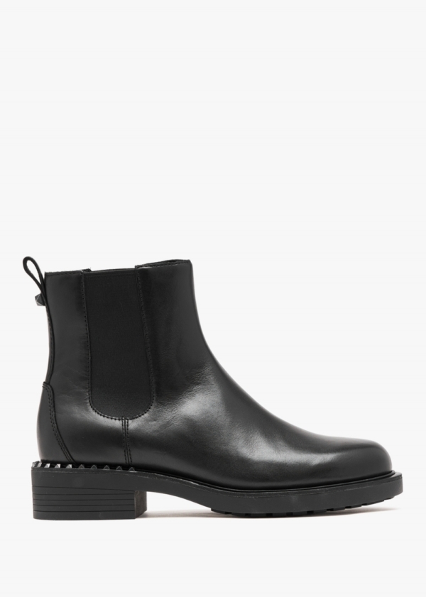 ASH Fancy Black Leather Chelsea Boots Colour: Black Leather