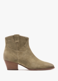 ASH Houston Dune Suede Western Ankle Boots Size: 37, Colour: Brown Sue