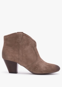 ASH Jalouse Taupe Suede Western Ankle Boots Size: 41, Colour: Taupe Su