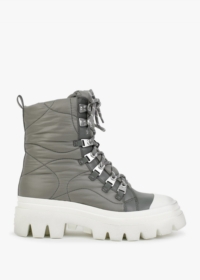 ASH Peak Leaf Nylon Hiking Boots Size: 41, Colour: Khaki Fabric