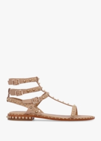 ASH Pepper Skin Leather Studded Gladiator Sandals Colour: Beige Leathe