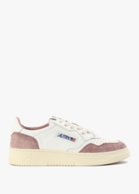 AUTRY Medalist Low White Goatskin & Pink Suede Trainers Colour: Ndl, S