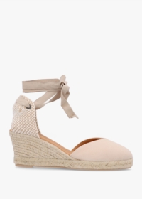 BARBOUR Juana Beige Suede Wedge Espadrilles Colour: Beige Suede, Size: