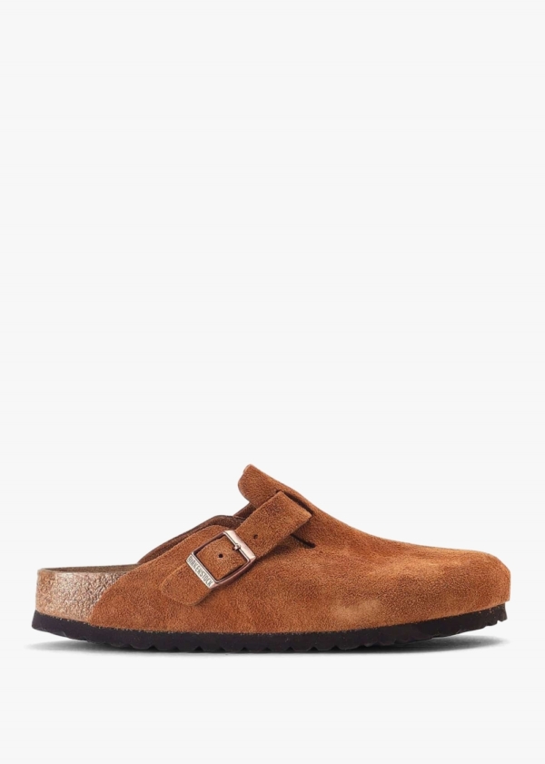 BIRKENSTOCK Boston Tan Suede Clogs Size: 36