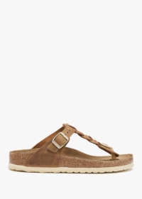 BIRKENSTOCK BIR GIZEH BRAIDED NARROW Size: 42, Colour: Tan Leather