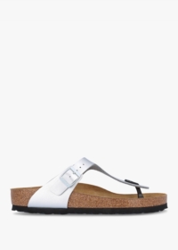 BIRKENSTOCK Gizeh Silver Birko-Flor Sandals Colour: Sle, Size: 37