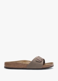 BIRKENSTOCK Madrid Birko-Flor Mocca Mules Size: 42, Colour: Brown Leat