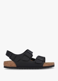 BIRKENSTOCK Milano Black Birko-Flor Sandals Colour: Bke, Size: 36