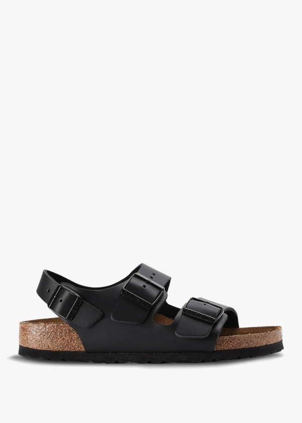 BIRKENSTOCK Milano Black Birko-Flor Sandals Size: 37