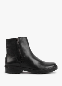 Black Leather Ankle Boots Colour: Black Leather, Size: 40