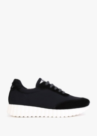 Bollito Black Neoprene Suede Trim Trainers Size: 39, Colour: Black Fab