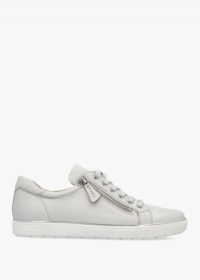 CAPRICE Grey Leather Side Zip Trainers Size: 7.5, Colour: Grey Leather