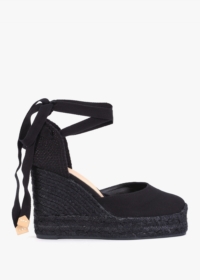 CASTANER Carina Black Platform Wedge Espadrilles Size: 40, Colour: Bla