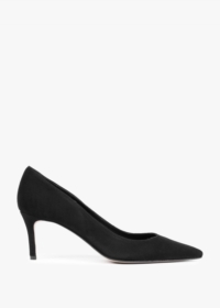 DANIEL Acourt Black Suede Mid Heel Court Shoes Size: 38, Colour: Black