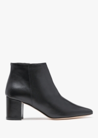 DANIEL Alia Black Leather Block Heel Ankle Boots Colour: Black Leather